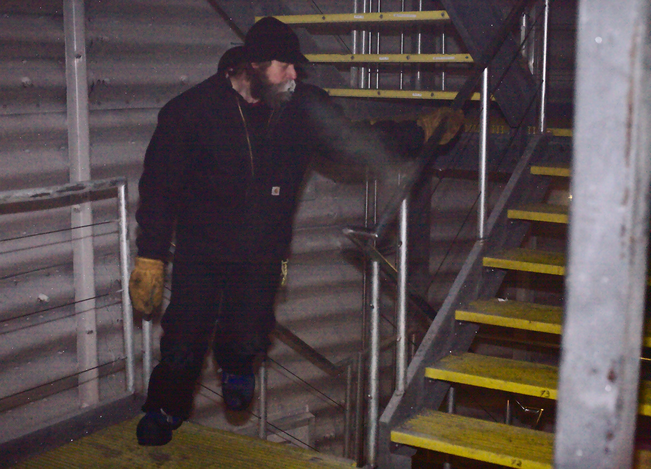 Discipline 1 - beer can staircase sprint in -50°C