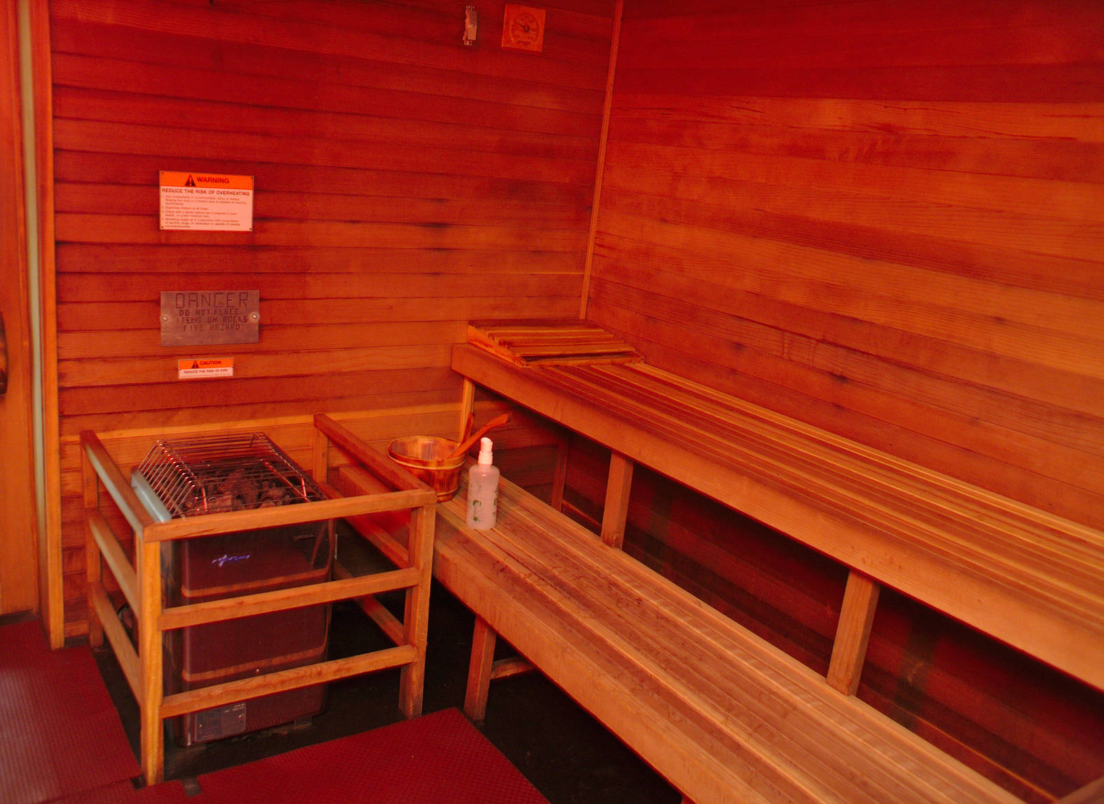 The warm and cozy south pole sauna.